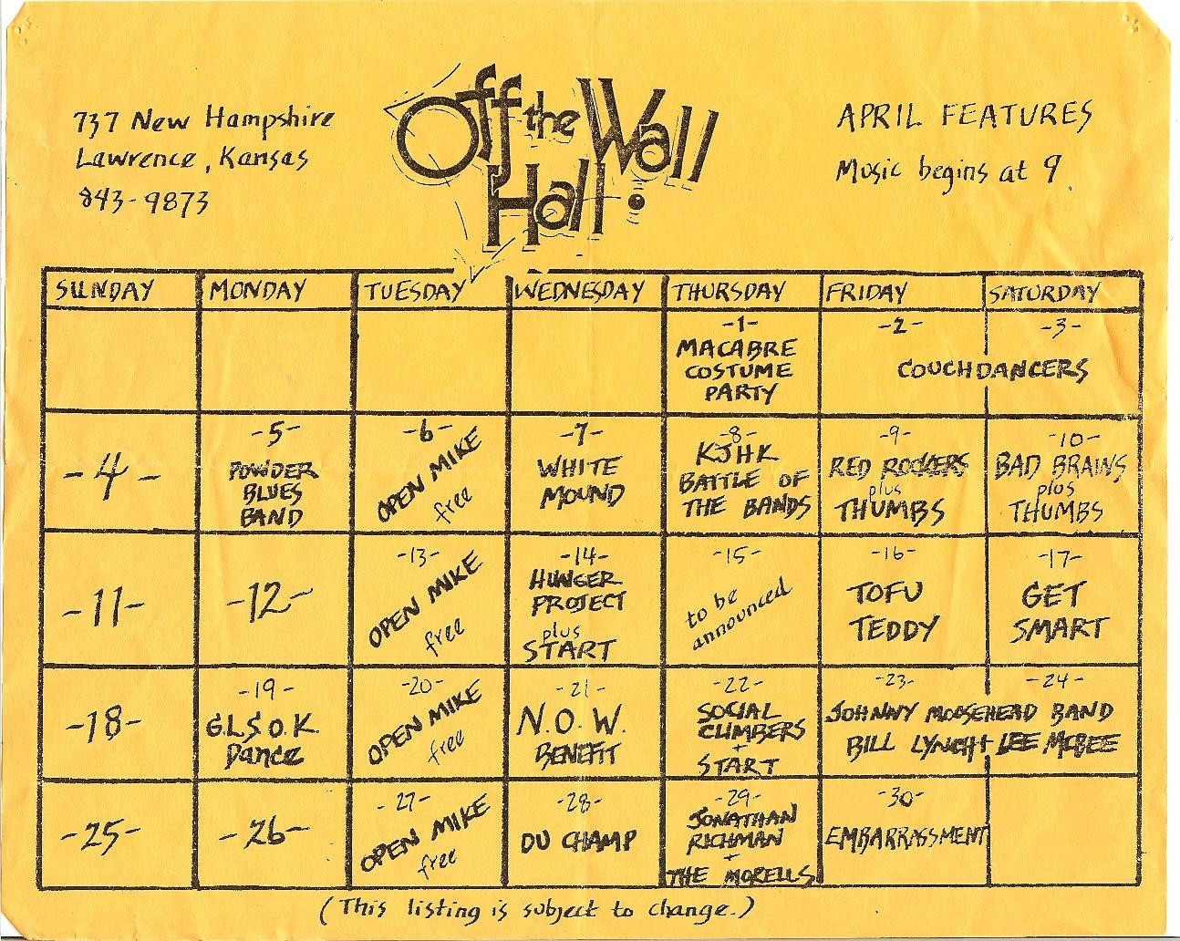 OTWH APRIL 1982